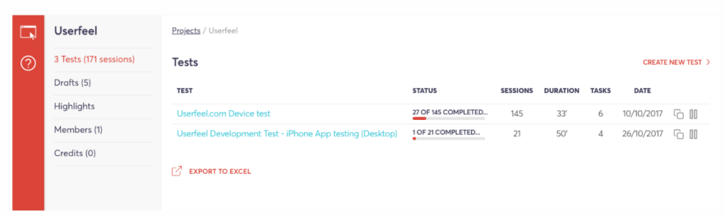 UserFeel usability testing tools