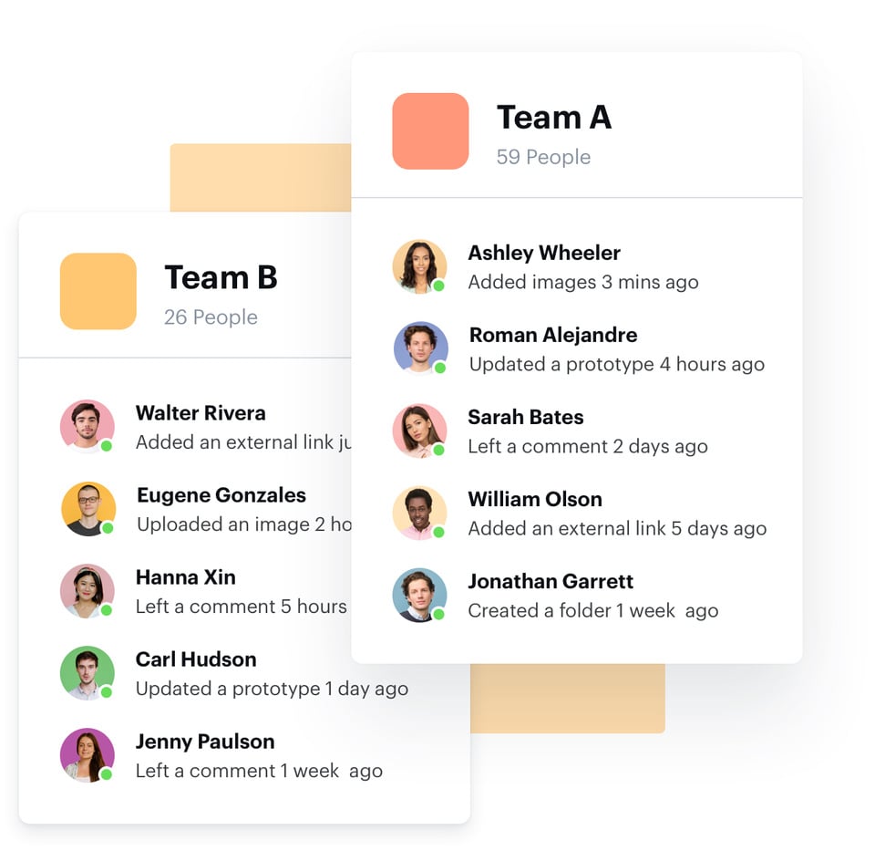 Marvel Software Review Screenshot Showing Team Management