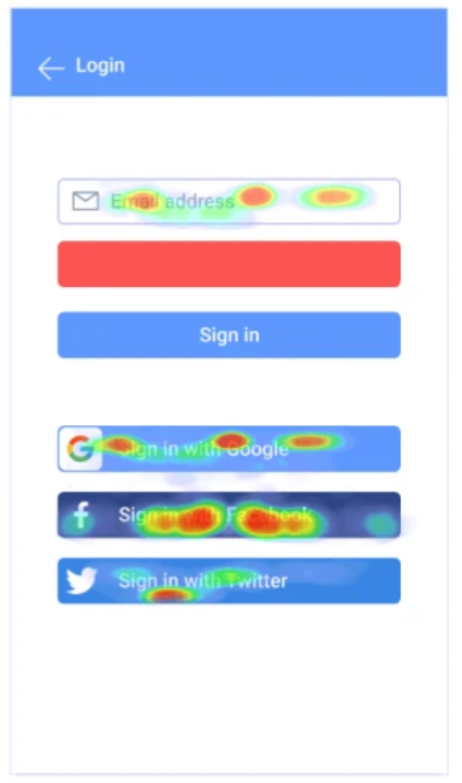 screenshot of log in page