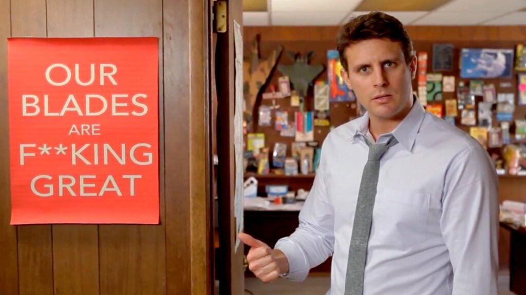 A screengrab from a Dollar Shave Club ad.