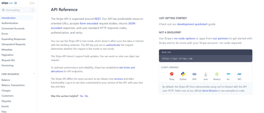 api reference screenshot