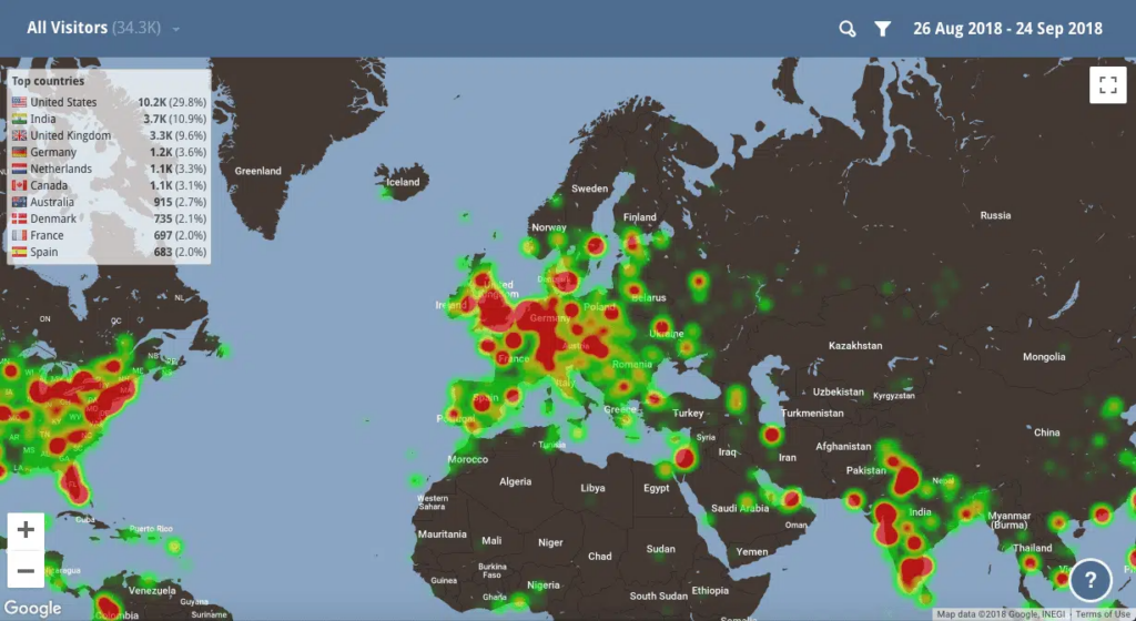 mouseflow heatmap screenshot