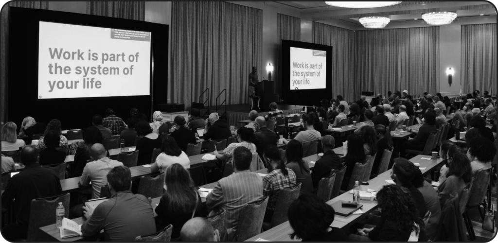 Attendees during the opening keynotes of the 2023 IA Conference