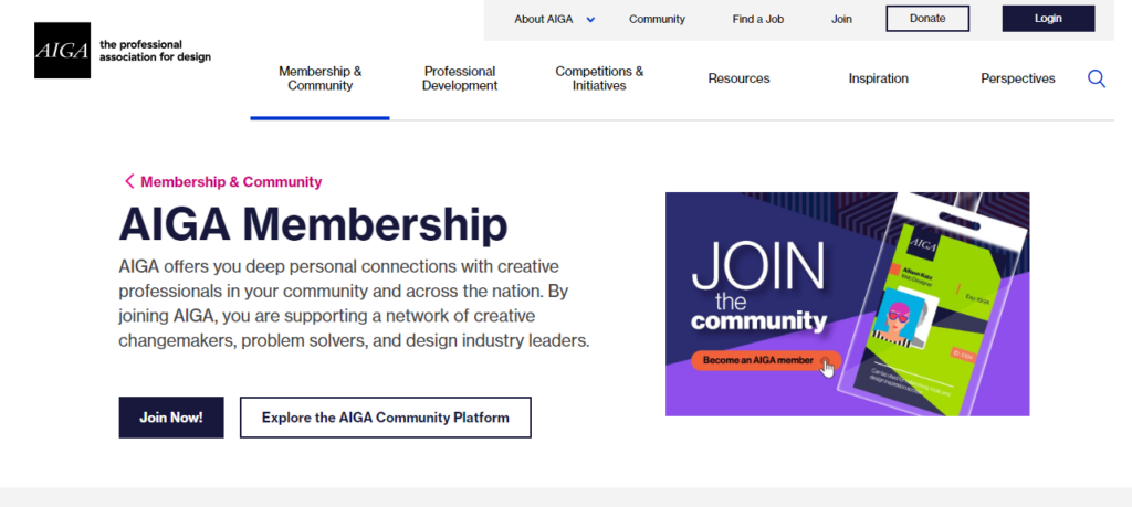 AIGA, a graphic design community