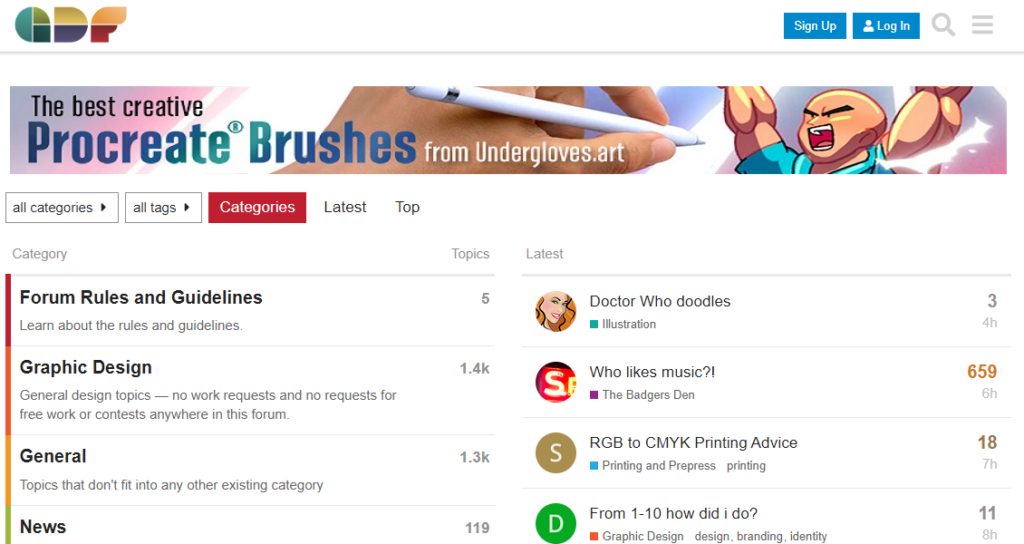 Graphic Design Forum website