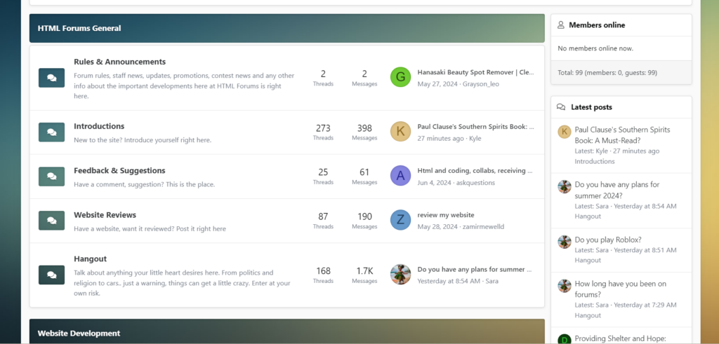 HTML Forums General