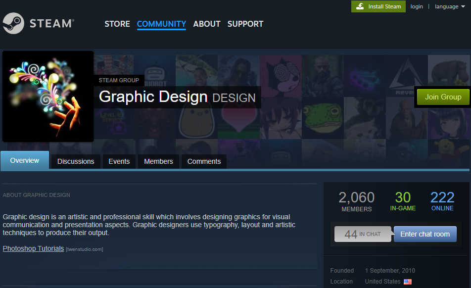 Steam Group Graphic Design community