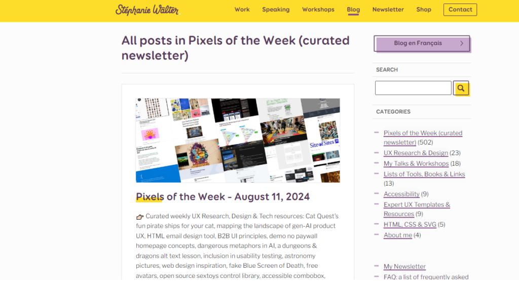 Pixel of the week newsletter august edition