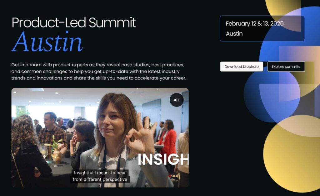 resources for product managers - product-led summit screenshot