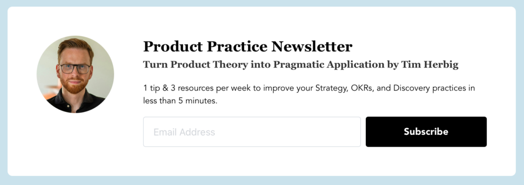 resources for product managers - product practice newsletter by tim herbig screenshot