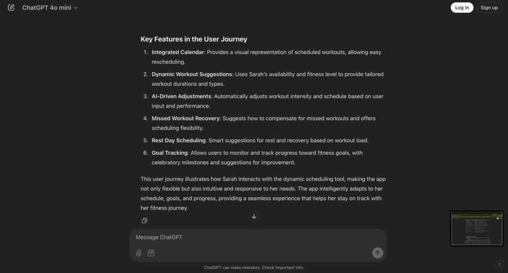 Snapshot of ChatGPT's response in numbering for Step 3