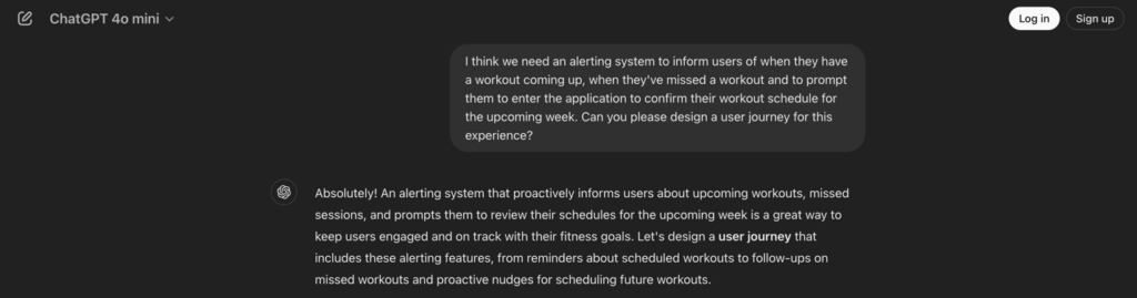 A screenshot of directing chatGPT to more specific response under Step 3