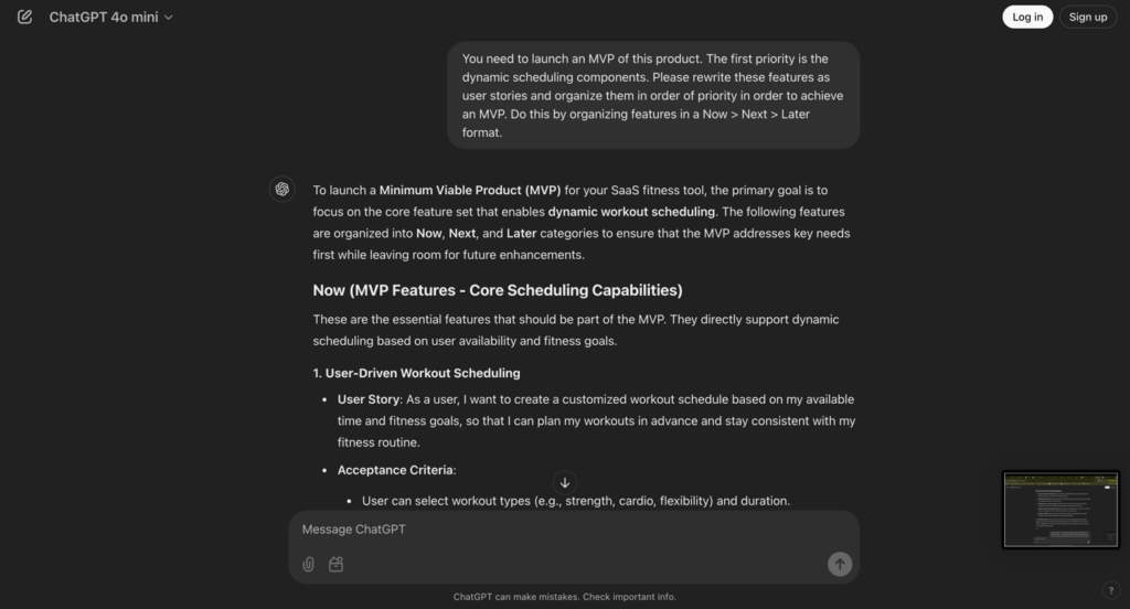 Step 4 of How Product Teams Can Leverage ChatGPT as a Valuable Brainstorming Partner screenshot