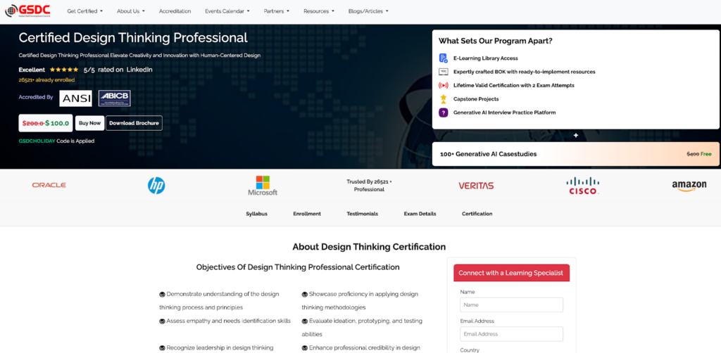 Certified Design Thinking Professional screenshot