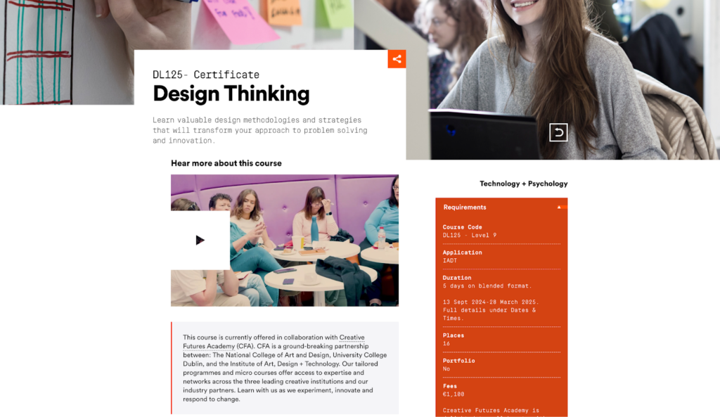DL125- Certificate Design Thinking screenshot