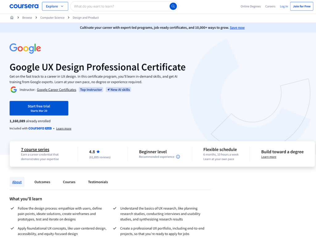 Google UX Design Professional Certificate