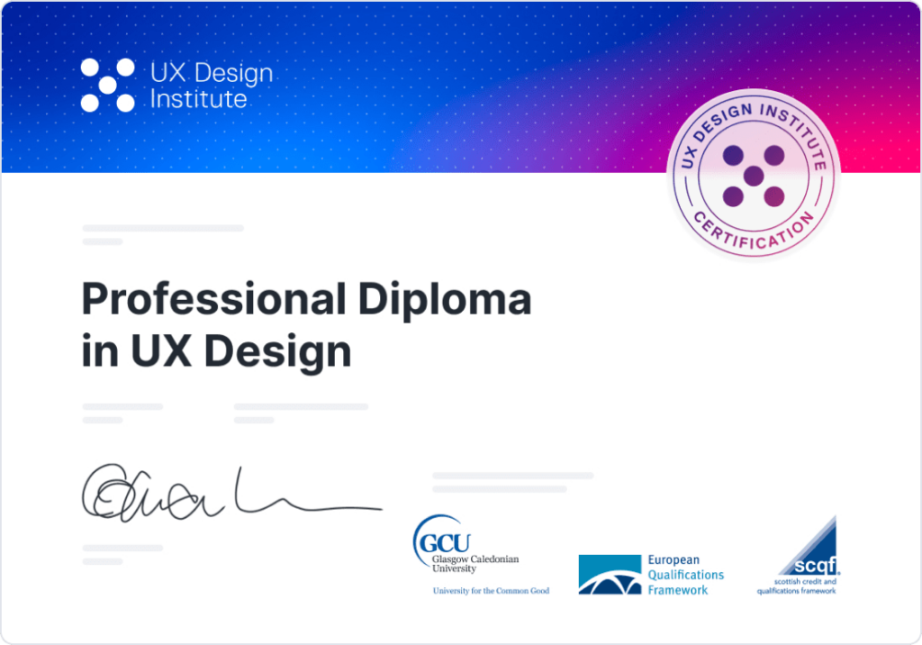 Professional Diploma in UX Design screenshot