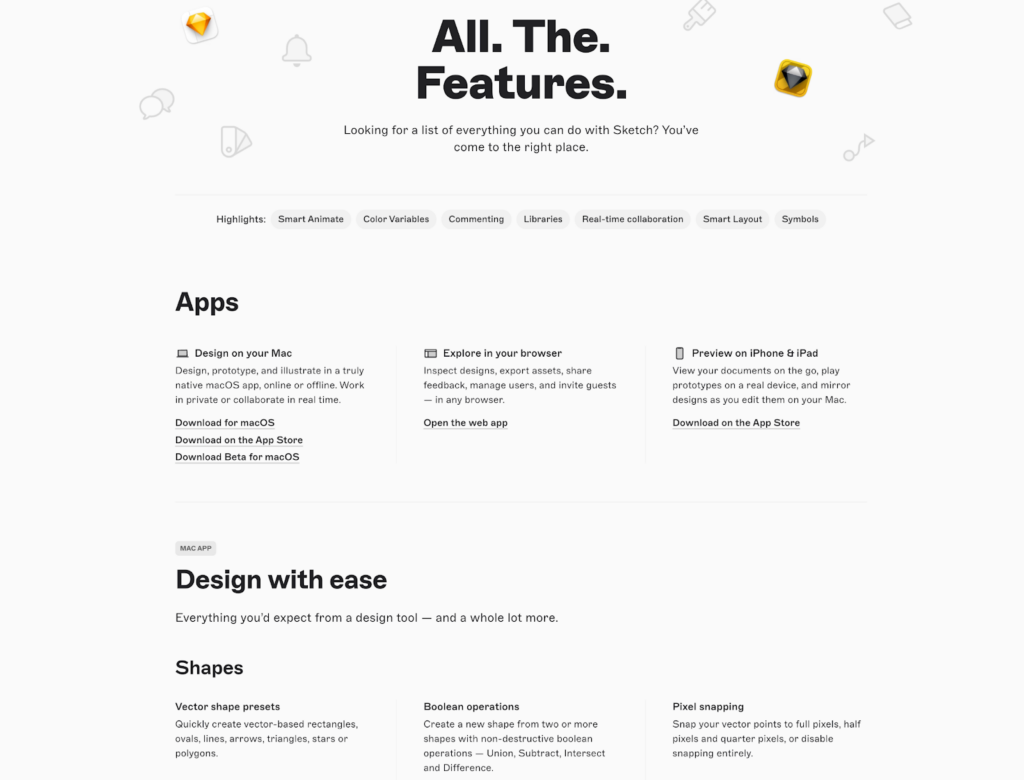 Sketch Industry-Specific Sketch Features