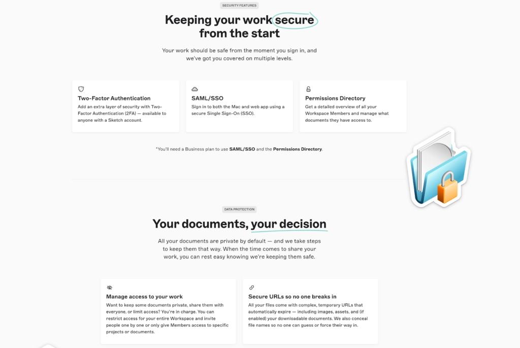 Sketch Security Safeguards screenshot