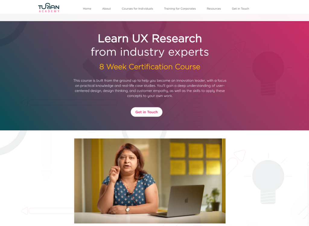 UX Research certification by Turian Academy